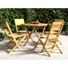 Garden Dining Set 5 Pieces Solid Teak : Mobeljatten