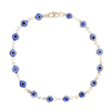 All-Seeing Evil Eye Anklet in Dark Blue | Ragenjewels.com