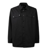 Black Pocket-detail Overshirt - Darveys