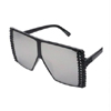 Bling Studded Square Visor Sunglasses : EspeciallyYours