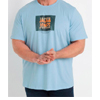  Blue Branded Logo Print T-Shirts : Badrhino