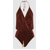 Bordeaux Glitter V-Swimsuit - Hanne Bloch