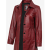 Burgundy Real Leather Car Coat | Angeljackets.com