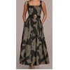 Cotton Sleeveless Floral Midi Dress - Donna Karan