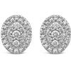 Diamond Cluster Oval Stud Earrings | Fields