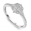 Diamond Cluster Shoulders Ring : Fraserhart.co.uk