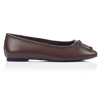 Eugenie Ballet Flats Chocolate Brown | VeraliShoes