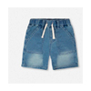 French Terry Light Blue Denim Shorts - Deux Par Deu