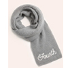 Grey Script Logo Knit Scarf : 4th And Reckless