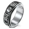 Letter Words Balance Calm Titanium Steel : Buddhastoneshop