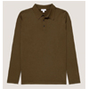 Long Sleeve Sea Island Cotton Knit Polo Shirt - Sunspel