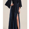 Lurex Mesh Cross Over Neck Maxi Dress | Ever Pretty
