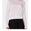 Mesh Stitch Crew in Bleach White | Autumncashmere.com
