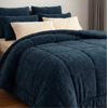 Midnight Blue Snuggle Fleece Comforter Set : MorganAndReid