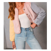 Mood Lifter Color Block Faux Fur Jacket  : Vicicollection.com