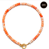 Opal Candy Gem Beaded Choker Necklace - Sequin