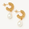 Pearl Baya Charm Hoop Earrings -  Missoma