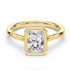 Radiant Cut Cathedral Bezel Ring | Plumdiamonds.com