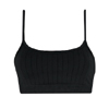 Ribbed Bra Top Black : Embrace