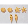 Shell Trio Gold Stud Earring Set : Ashiana London