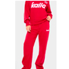 Slogan Wide Leg Joggers Red : Kaiia The Label 