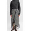 Techy Bonded Wool Crochet Trim Skirt - Tibi