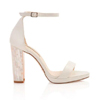 White Sandal Block Pearl Heels | Freyarose.com