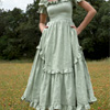  Adeline Dress in Sage Linen : Of Her Own Kind