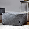 Amara Chenille Square Footstool | Iconbeanbags
