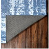 Amaya Bordered Abstract Navy Washable Rug