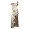 Florence Asymmetrical Vintage Rose Print Dress : Lotus N Rose