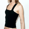 Asymmetric Racer Slip Top Black : Ziah