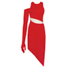 Asymmetric Red Midi Dress | Itsmilla