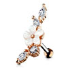 Barbell Flower Zirconia : PiercingXXL