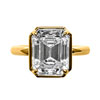 Bezel Set Emerald Cut Ring : Fantasia By DeSerio