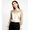 Bianca Button Silk Shirt - Lotusnrose.com