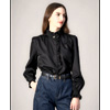 Black Frill Collar Shirt | The Shirt Company