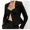 Black Heart-Shaped Cut Blazer : Arritastudio.com