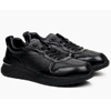 Men's Black Leather Low-Top Sneakers Estro : Estro
