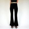 Black Plain Velvet Flares : Flare Street