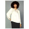 Gathered Bow Tie Blouse - Shop Currentair