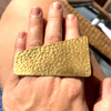Brass Abstract Ring : Wild Clouds