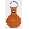 Brown Saffiano Leather Personalized Airtag : Inserif