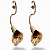 Calla Lilly Earrings In Gold : LadyGreyJewelry