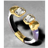 Lucite Crystal Capped Hinge Bracelet | Alexisbittar