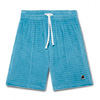 Casablanca Blue Velour Stripe Shorts : Zoofashions.com