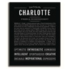 Charlotte Name Art Print | NameStories