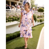 Pink Lily Printed Chiffon Multi Layer Dress : Chesca Direct