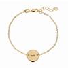 Circle Tag Cable Chain Bracelet - Tinytags.com