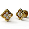 Clover Diamond Stud Earrings | ElvoriqueJeweler
